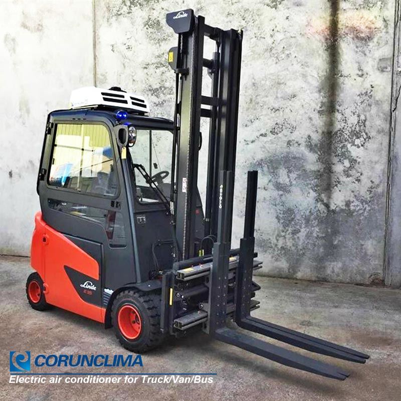 Electric air conditioner on full electric forklift